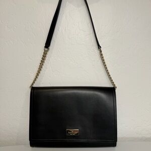 Kate Spade  Arbour Hill Angelea Black and Pink Leather Shoulder Bag